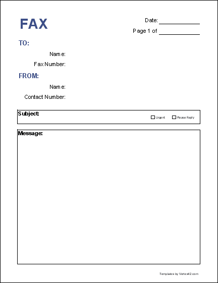 Free Fax Cover Sheet Template - Printable Fax Cover Sheet