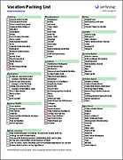 Packing List Template